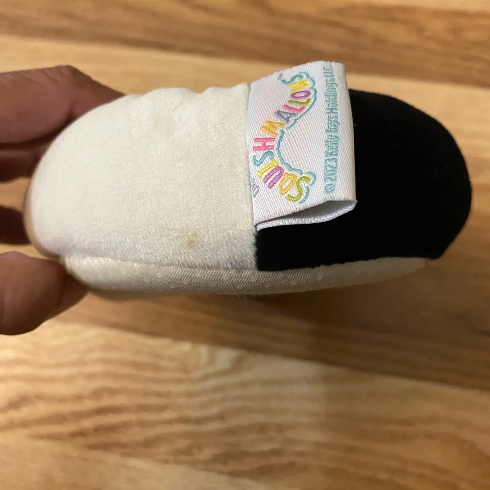 Squishmallows White and Black Plush Slippers Size 11-12